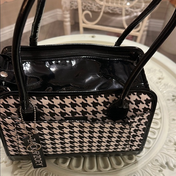 Zack & Zoey Black and White Houndstooth pet carrier handBag Xxs-XS pets NWT - Picture 2 of 14